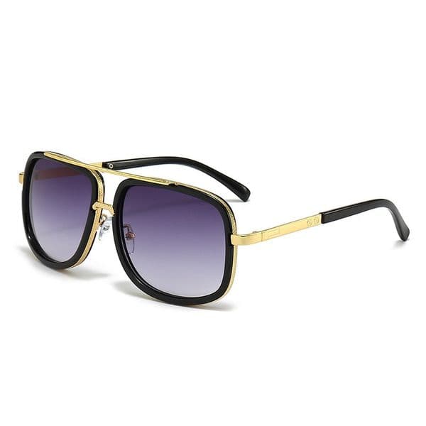 Trendy Retro Metal Frame Sunglasses for Men Women Vintage Square UV Protection Sun Glasses Streetwear Shades