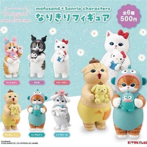Mufosand Characters Hello Kitty Pompompurin Kuromi Kawaii Cats Neko Blind Box Doll Gift Toy Model Anime Figures Collect Ornament 50% off sale