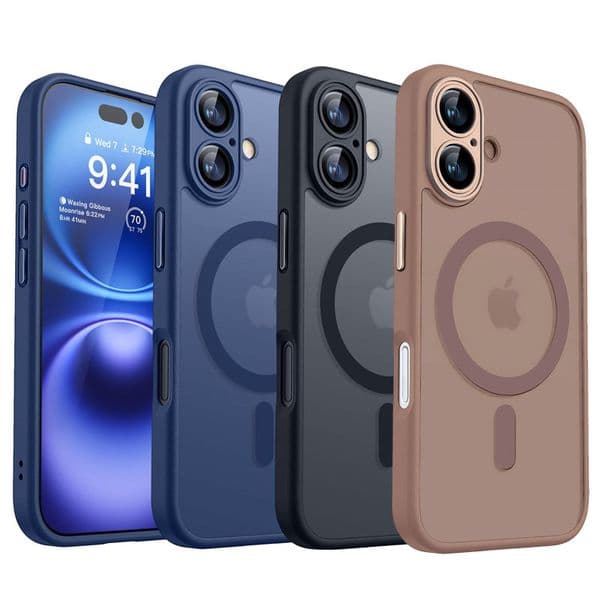 Magsafe Magnetic Phone Case Wireless Charge For iPhone 17 Air 16E 15 14 Plus 13 12 11 Pro Max Matte Translucent Shockproof Cover Casing