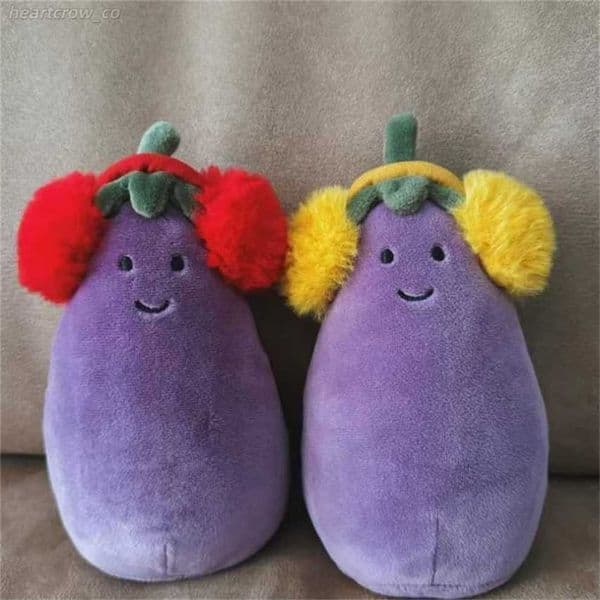 2026 Cyber Monday British jellyscat Same Style Jelly Ear Muffs Eggplant Childrens Toy Soft Plush Doll 80% Off Special Offer