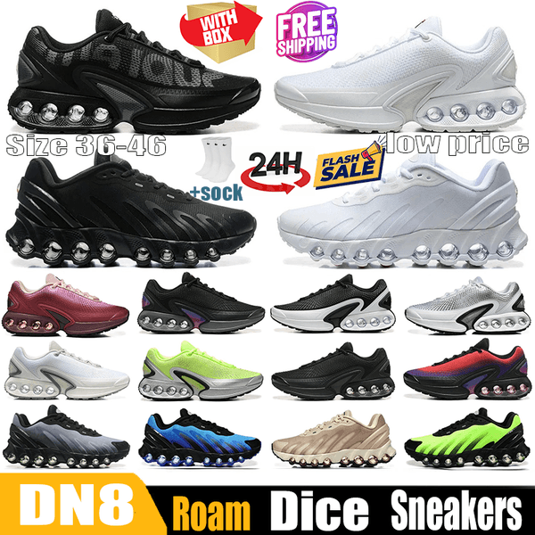 with box designer shoes mens dn dn8 running shoes triple black white blue pink bright greenred luxury trainers outdoor men women jogging walking sports sneakers