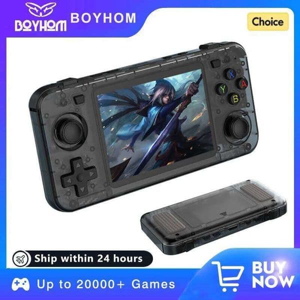 BOYHOM R36H Retro Video Game Console 3.5 IPS Screen RK3326 3000 mAh Open Linux System Portable Player For Boys gift 26W0127