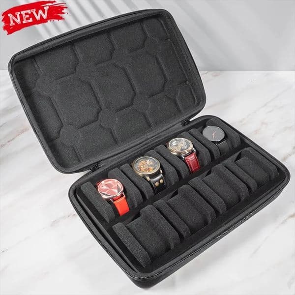 Watch Box Organizer Travel Case Portable Storage Display Holder for Wristwatches and Smart Watches Men Women Gift 260127BJ