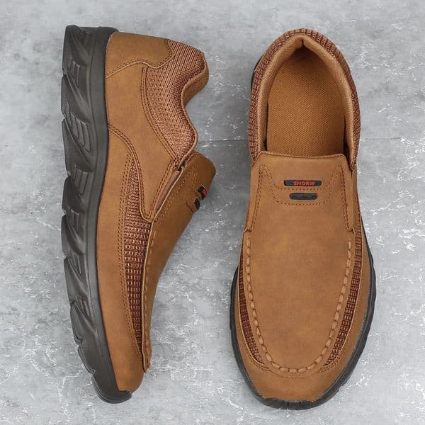 Men Leather Casual Shoes Breathable Loafers Men Sneakers Male Comfortable Leather Flat Footwear Sneakers Men Shoes 260126