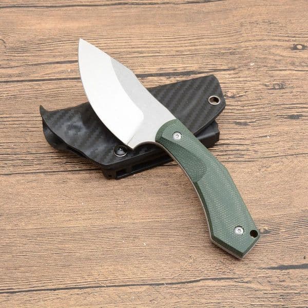 G018 Survival Straight Knife knife 14C28N Satin Blade Full Tang CNC Micarta Handle Outdoor Camping Fixed Blade Knives