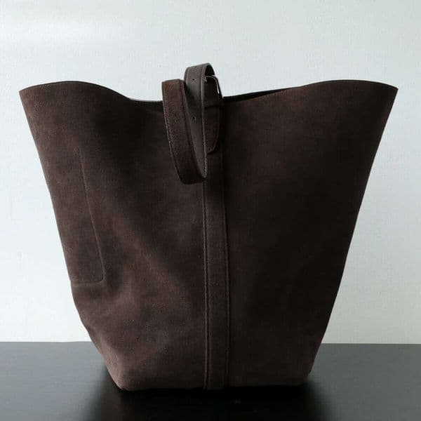 Oversized Suede Bag Big Woman Winter Casual Tote Luxury Natural Matte Genuine Shoulder Bucket Handbag New In Suotong260127