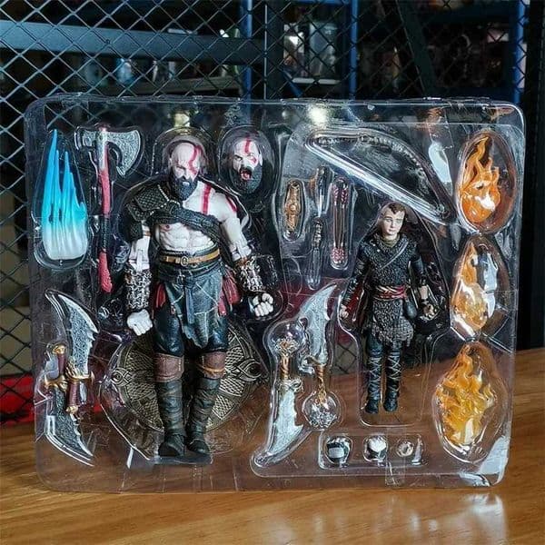 NECA God of War Kratos Atreus Action Figure PVC Toys Collection Model Doll 2-Pack 100% Genuine sale