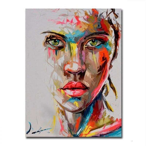Abstract Woman Face Graffiti Street Oil Painting on Canvas Posters and Prints Pop Wall Art for Living Room Decor Watercolor 26H0127