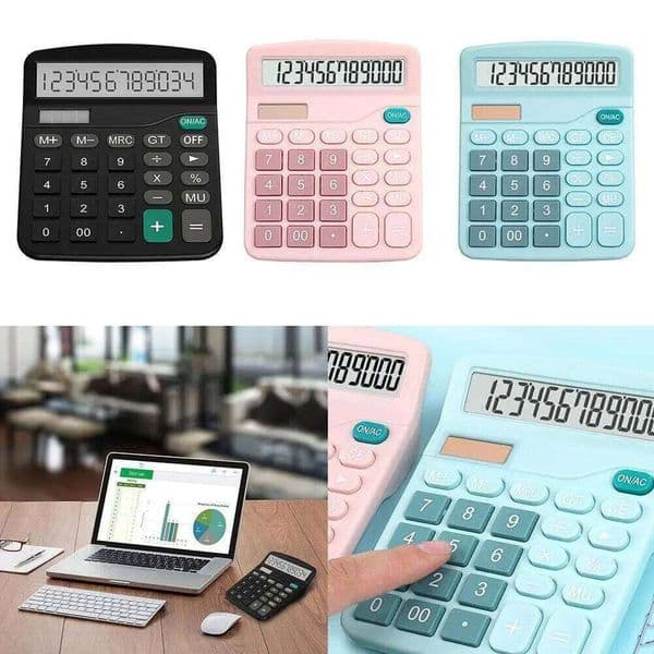 Solar Scientific Desktop Led Screen Cute Voice Calculator Suitable For Financial Office Student Calculation for Home 26Y0127