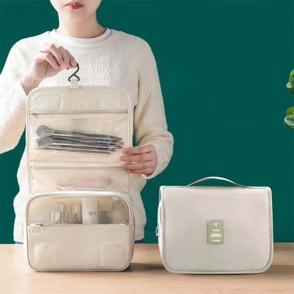 Makeup Bag Travel Cosmetic Bags Toiletries Organizer Waterproof Storage Neceser Bathroom Hook Wash Pouch High Quality Women 260127BJ