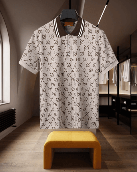 Designer Casual Polo Business Luxury Shirts Premium T-Shirts Stylish Men's Allover Letter G Summer Short