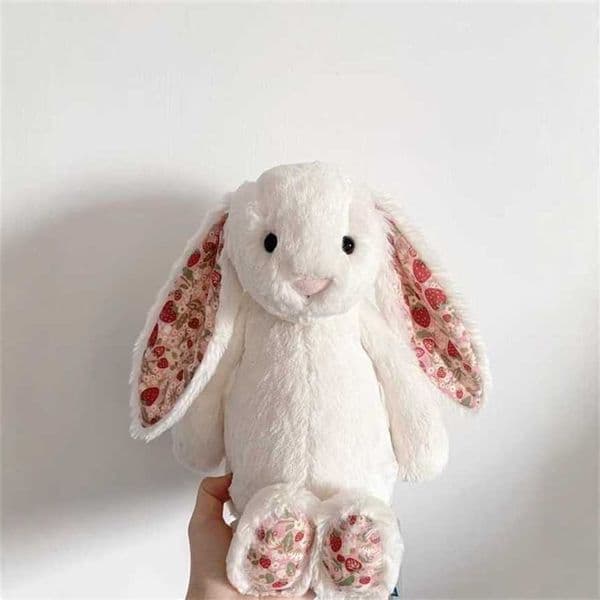 Jellys Cat Easter Floral Cloth Strawberry Ear Bonnie Rabbit Plush Toy Comfort Doll 100% Genuine sale