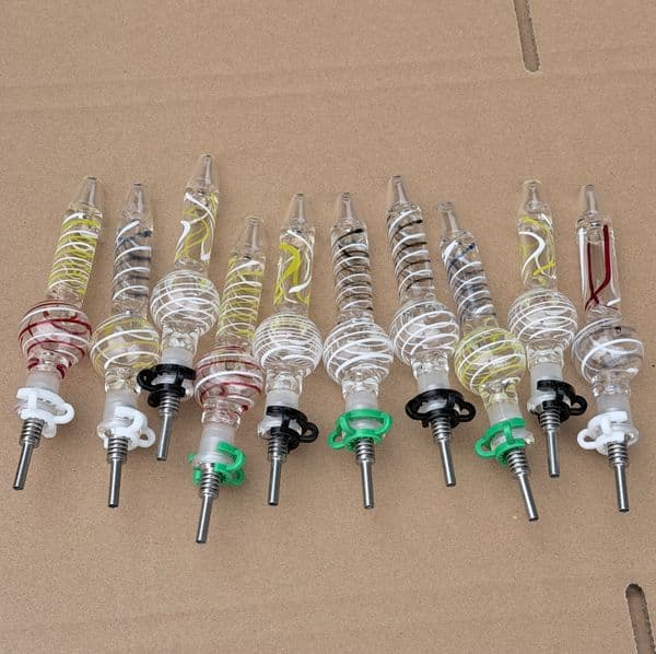Mini Nectar Collector Kit with Stainless Steel Tip & Quartz Tip 10mm all avaiable Mini Glass Pipe Micro NC set