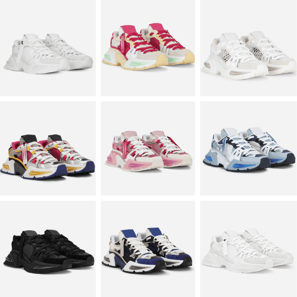 Top Quality Women Men Airmaster Trainers Low Top D/G-Daymaster Nylon & Calfskin Leather Runner Sports High Quality Couple Casual Walking EU35-46 With Box