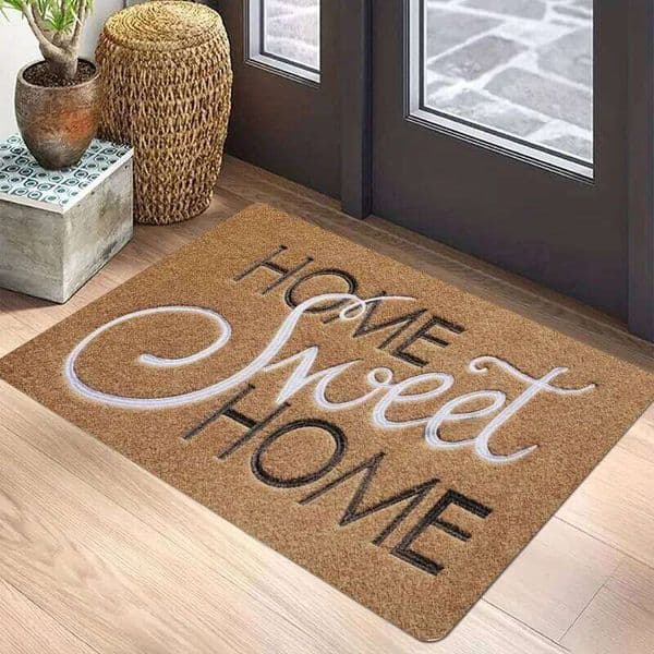 SWEET HOME Handwritten Sweet Carpet Heart Accent Non-Slip Rug Living Bedroom Indoor Home Decoration Durable Floor Mat 26W0127