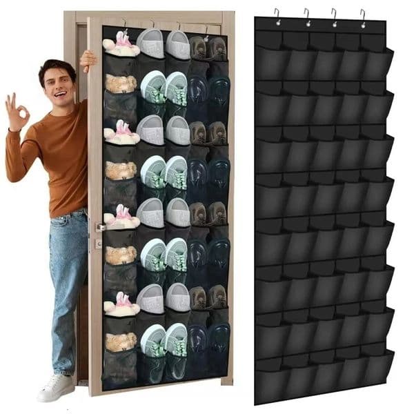 2026 Over The cologne Door Shoe Rack With 14244 Large Mesh Pockets Hanging Organizer For perfume Closet Holder 260127 Free Shipping