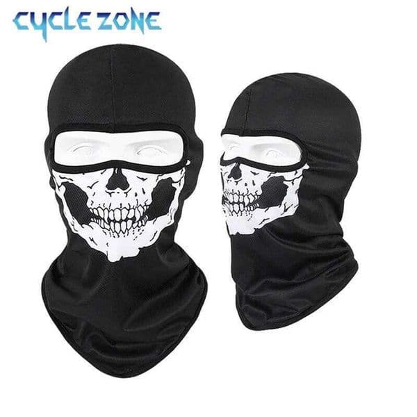 1/2/3/4/5PCS Bike Skull Print Balaclava Motorcycle Full Face Mask Windproof Skiing Neck Hat Bicycle Protect Accessories 26Y0127