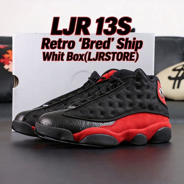 LJR Grade 13s Bred J OG Designer Basketball Shoes Ship With Box 12A Black/True Red/White Top Level Available Size Eu 36-47.5