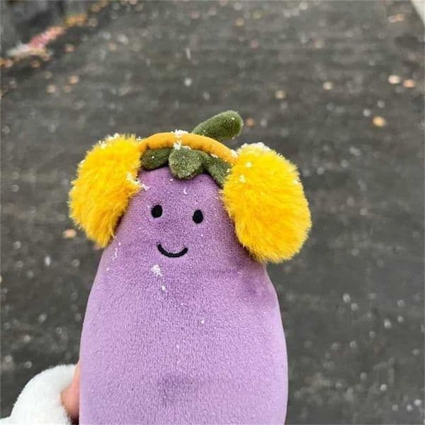 2026 Eggplant Keychain Plush Mini Doll for Girls Funny Stress Relief Eggplant Plush Doll Toy Black Friday Big 100% Genuine sale