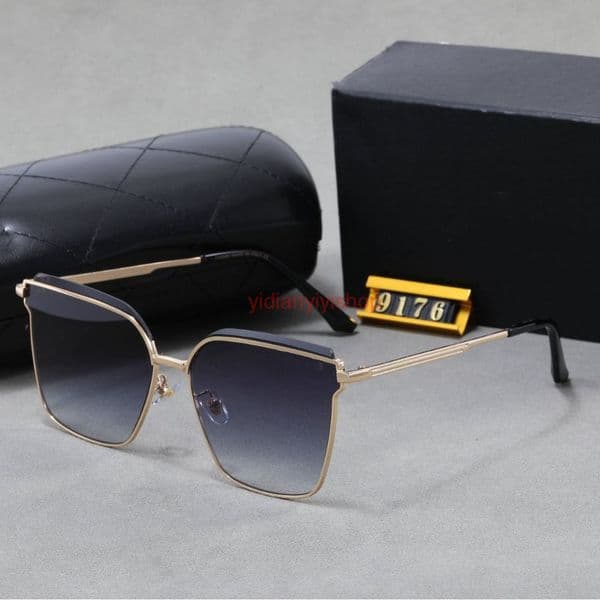 designer cc sunglasses channels glasses Sunglasses for Women Butterfly-Shaped Large Frame Nylon Lenses UV Protection Metal Fashionable Face Slimming