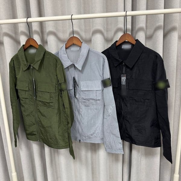Designer Jackets Mens Jacket New Style Stone Jacket Metal Nylon Badge Jacket Men's And Women's Sports And Casual Outdoor Outerwear Islandstyle Clothing
