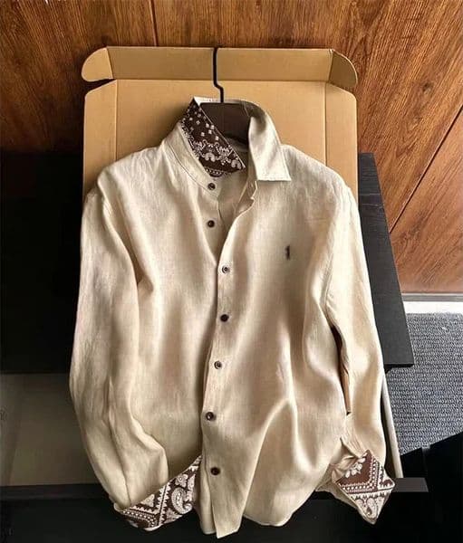 Mens Shirts Designer Old Money Style Embroidered Long Slve Shirt And Sorts Fashion Brand Luxury Casual Loose Fit Shirts L260328