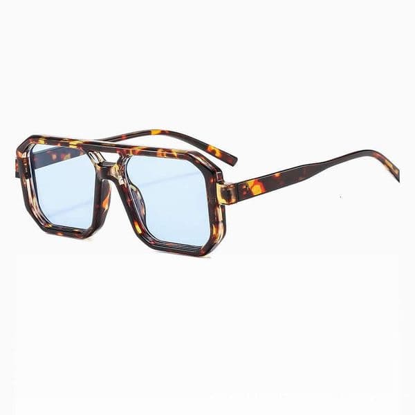Sunglasses European American Retro Pilot Double Bridge Metal Accents for Driving and Outdoor Fashion High Quality Texture L260506