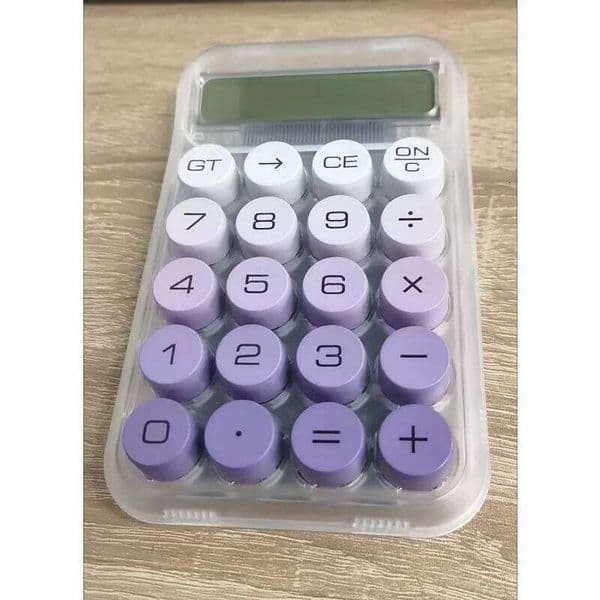 1PC Gradient Button Large Screen Electronic 10 Digit Student Specific Calculator 26Y0126