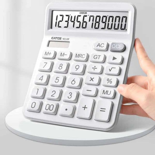 Simple Business 12-digit Display Large Screen Dual Power Supply Student Accounting Desktop Calculator 26Y0127