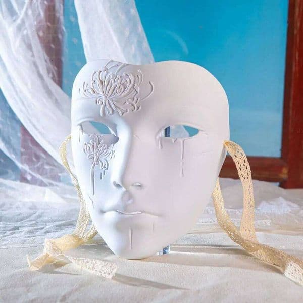 Masquerade Cyberpunk Male Party Supplies Beautiful Ancient Style Face Mask Hanfu Costume Accessories Anime Cosplay Props 26Y0126