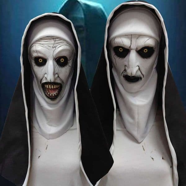 Halloween Scary Nun Mask The Conjuring 2 Movie Prop Horror Party Accessory 26Y0127