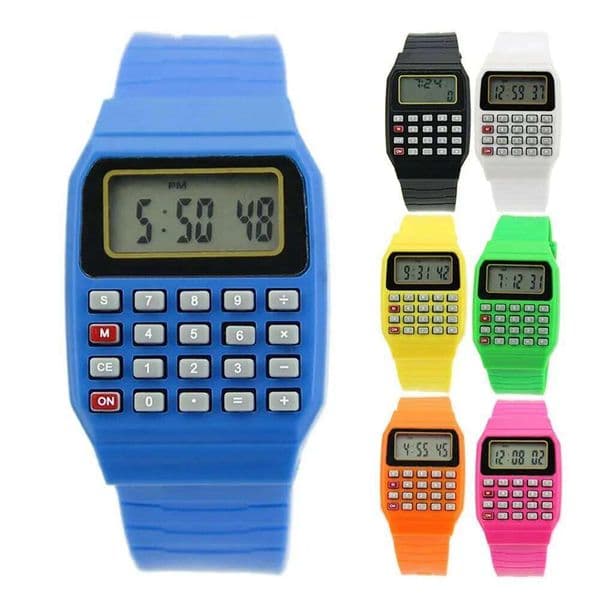 New Electronic Silicone Date Keyboard Multifunctional Practical Calculator Watch 26Y0127