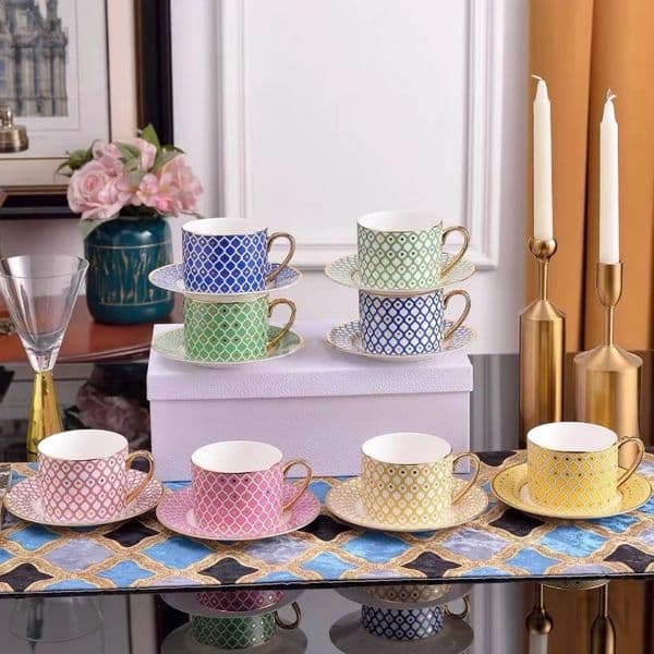 European royal bone china afternoon tea coffee cup saucer couple household mug water cup high value