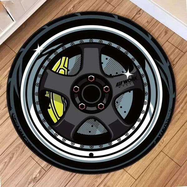 VIKAMA Creative Living Room Bedroom Carpet Wheel Circular Insulation And Warmth-Resistant Floor Mat Home Decoration 26W0127