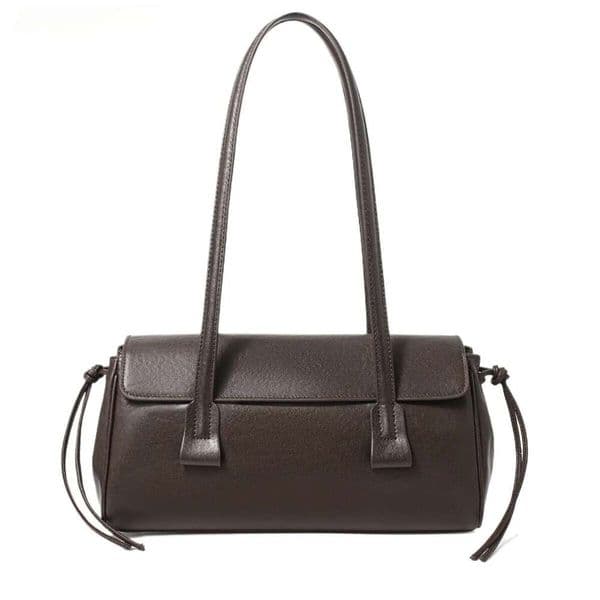 Boston Bag Women Underarm Purse Luxury Vegetable Tanned Leather Handbag Cowhide Shoulder Pillow Tote Black New In Suotong260127