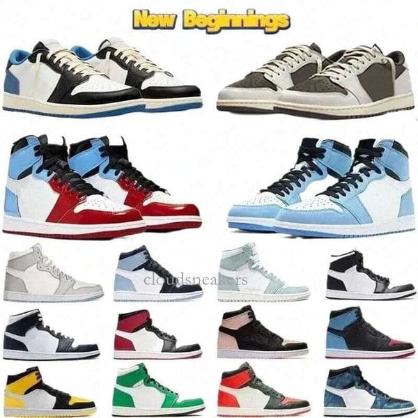 Designer Shoes J1 basketball shoes 1s high-top Sneakers Cool Grey Cherry Olive Pink Blue Pine Green Sail Bred White Black Men Women Trai Fashion Classic
