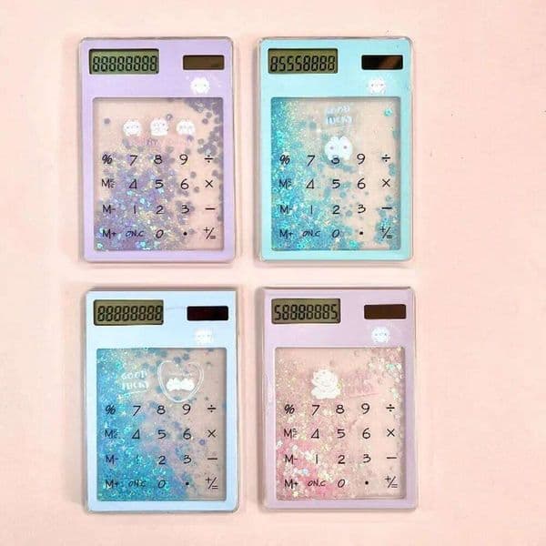 Quicksand Mini Solar Calculator Cute Stationery 8 Digits Display School Supplies Student 26Y0126
