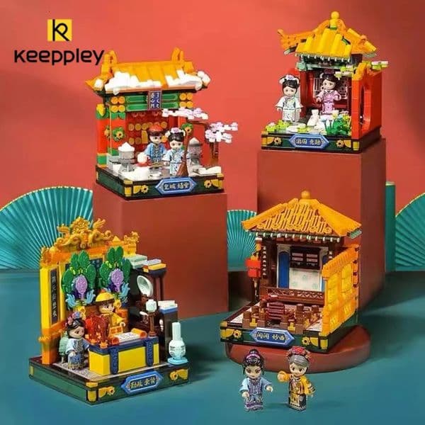 keeppley Building Blocks Forbidden City Model Hall of Mental Cultivation Hand Figure Birthday Gift Kawaii Childrens Toy 260127