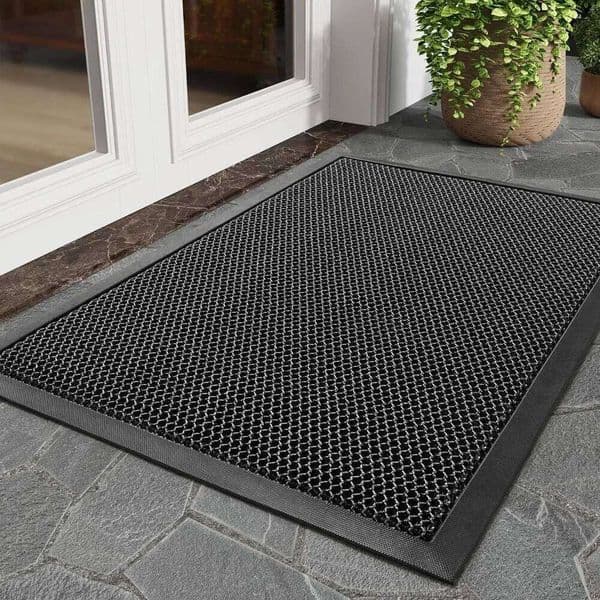 PVC Rubber Door Hand Washable Non-slip Waterproof Mesh Entry Mat Easy To Clean Indoor and Outdoor Use Home Decoration 26W0127