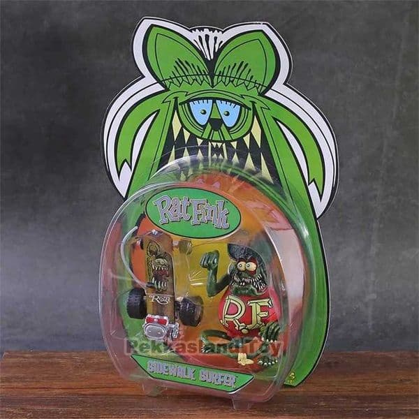 Rat Fink Sidewalk Surfer Skateboard Loose Toy Big Daddy Ed Roth Action Figure Toy 100% Genuine sale