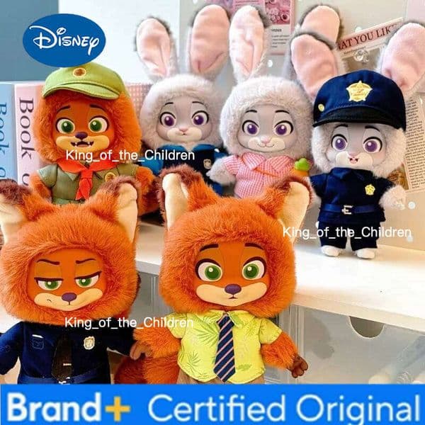 Disney Cartoon Zootopia Nick&Judy'S Growth Journey Series Blind Trendy Toy Bag Charm Decoration Collection Mystery Box Gift H260128
