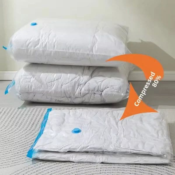 20 Pack Vacuum Storage Bags Space Saver Compression for Comforters and Blankets Sealer Clothes Hand Pump Included 260127