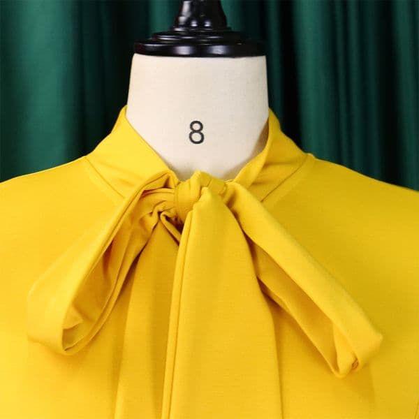 (042)Fashion short-sleeved lace-up slim pencil skirt professional temperament pullover dress