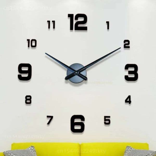 3D Luminous Frameless Clocks DIY Digital Stickers Silent Clock for Home Living Room Office Wall Decor 26W0128
