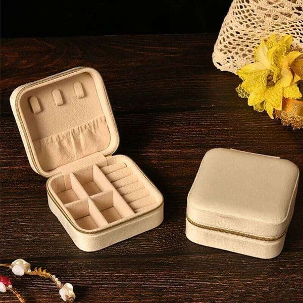 Mini Portable Travel Earrings Necklace Storage Multifunction Ring Case Jewelry Display Gift Box for Women 26H0128
