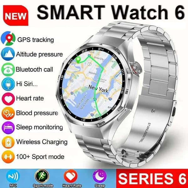 2025New Business G T6 Max SmartWatch Men 1.5" HD AMOLED Bluetooth Call Health Monitor Waterproof Sport Smartwatch For Androi iOS X260128
