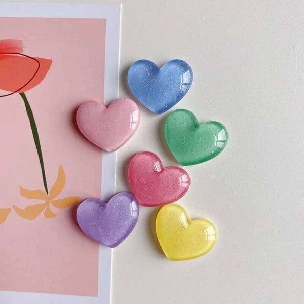 10Ppcs Summer New Glitter Color Love Clear Fat Refrigerator Photo Message Decorative Magnet Home Decor 26H0128