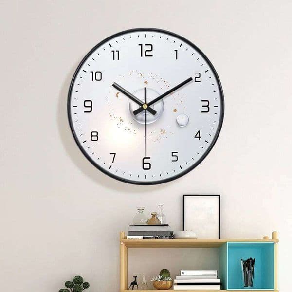 12 inch Modern Simple Clock Shadow Series Living Room Bathroom Fashion Art Wall Watch Nordic Light Luxury Decoration 26W0128