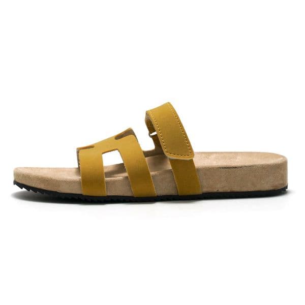RUIZUSTOCK hot Free delivery Slippers Thick soled cork straight strap for wearing outside non slip casual sandals