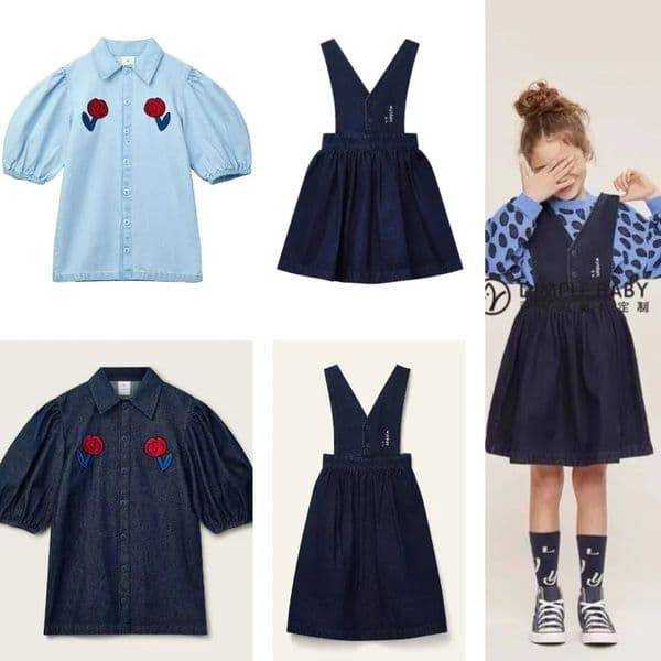 Girl Dress 25 Autumn/Winter WYN Denim Series Childrens Denim Casual Dress for Girls 260126BJ